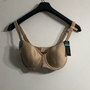 Bali women’s bras wired adjustable convertible straps smooth soft  beige . 34DD